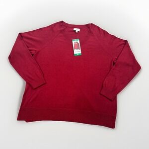 Lucky Brand Sweater Women's XL Promgrante V-Neck Long Sleeve Relaxed NWT